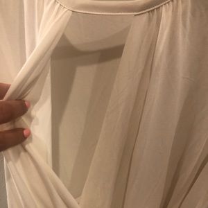 White XL true wrap blouse shirt sexy business